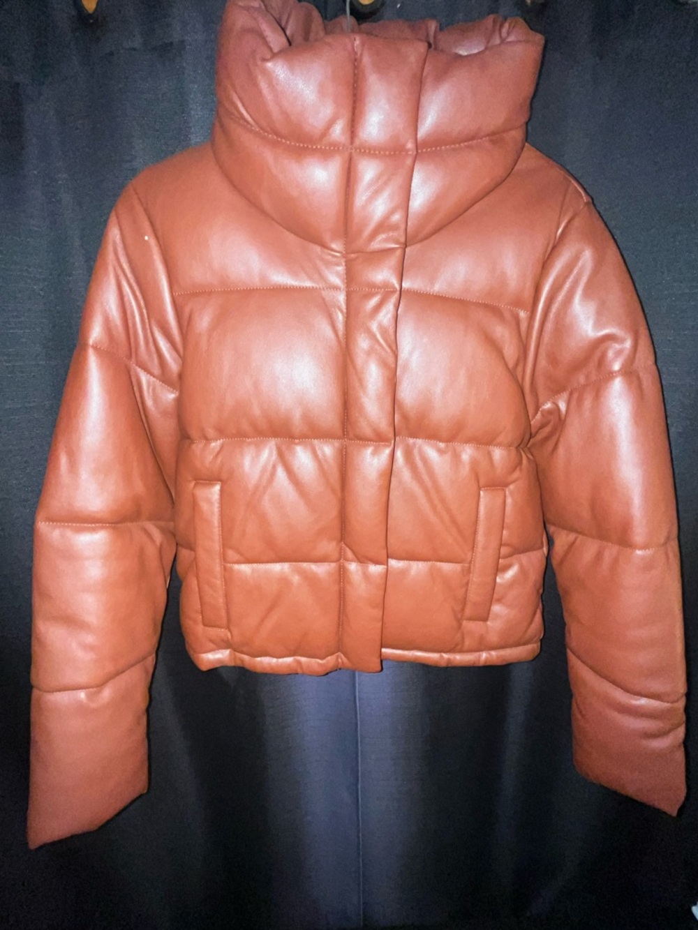 Abercrombie & Fitch Rust Brown Mini Puffer